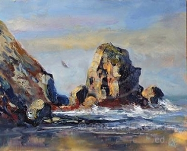 South Island en plein air oil painting image
